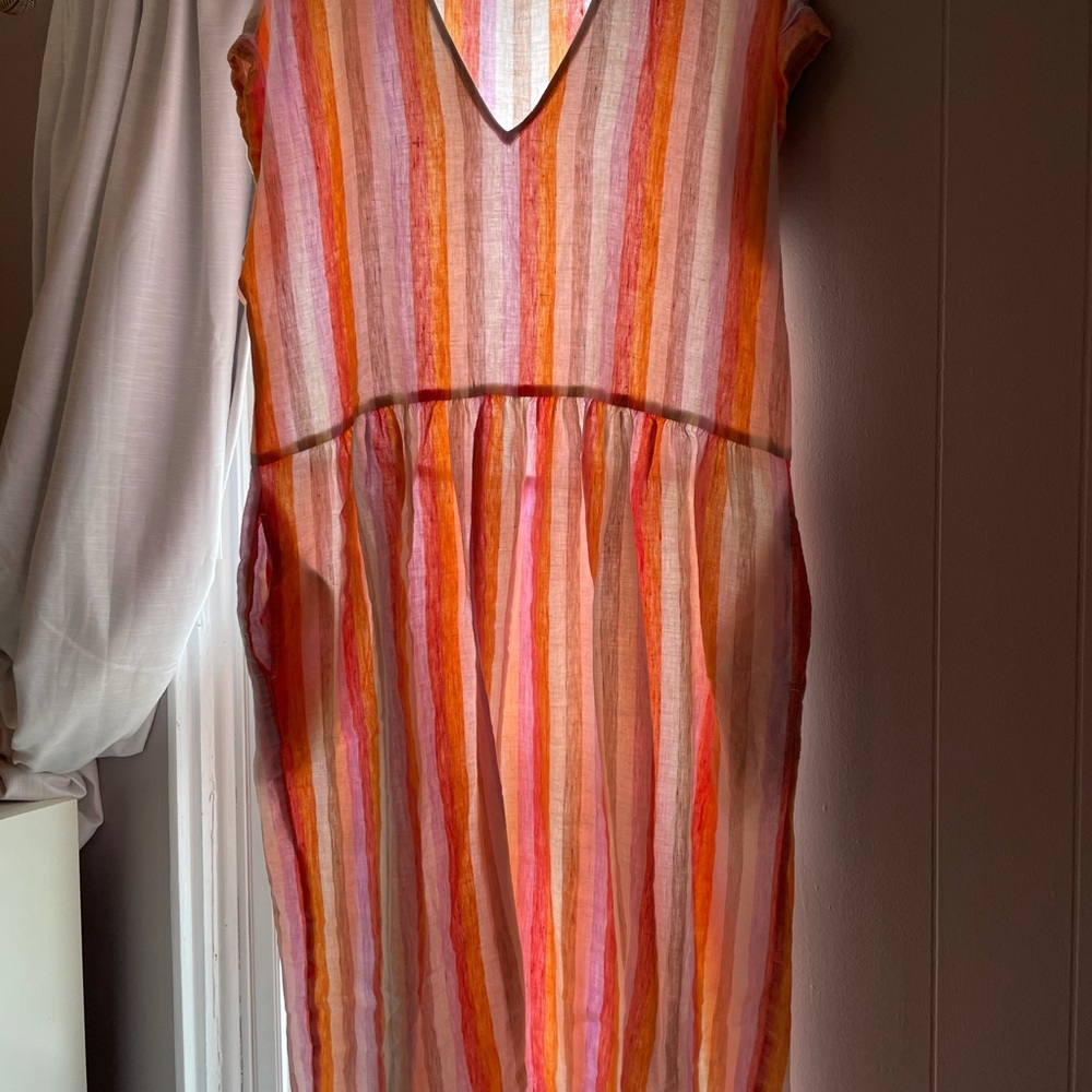 Striped loft midi dress